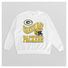 Gameday Couture Women's Oversized Hard Earned Premium Fleece Pullover Sweatshirt - Green Bay Packers Pullover