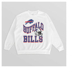 Gameday Couture Women's Oversized Hard Earned Premium Fleece Pullover Sweatshirt - Buffalo Bills Pullover