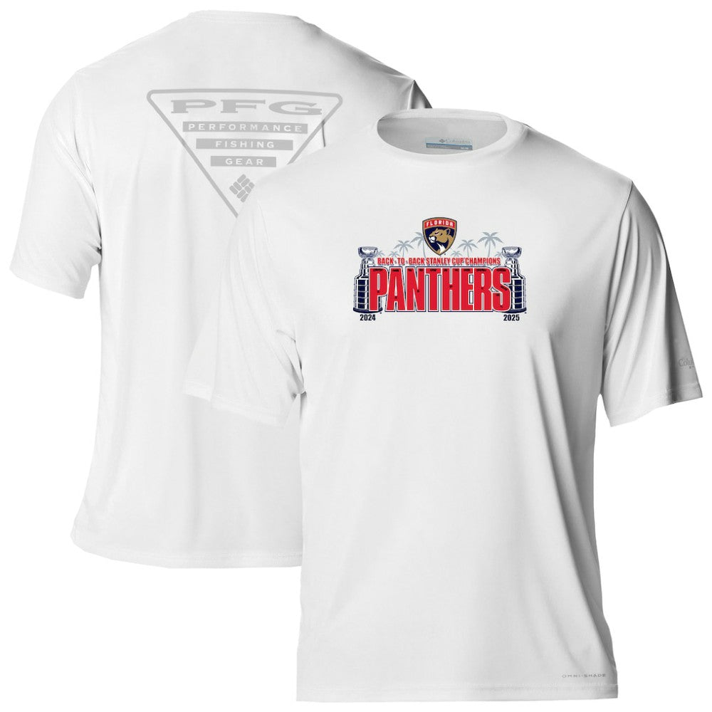 NHL Florida Panthers Columbia Terminal Tackle Back-To-Back Stanley Cup Champions Omni-Shade T-Shirt
