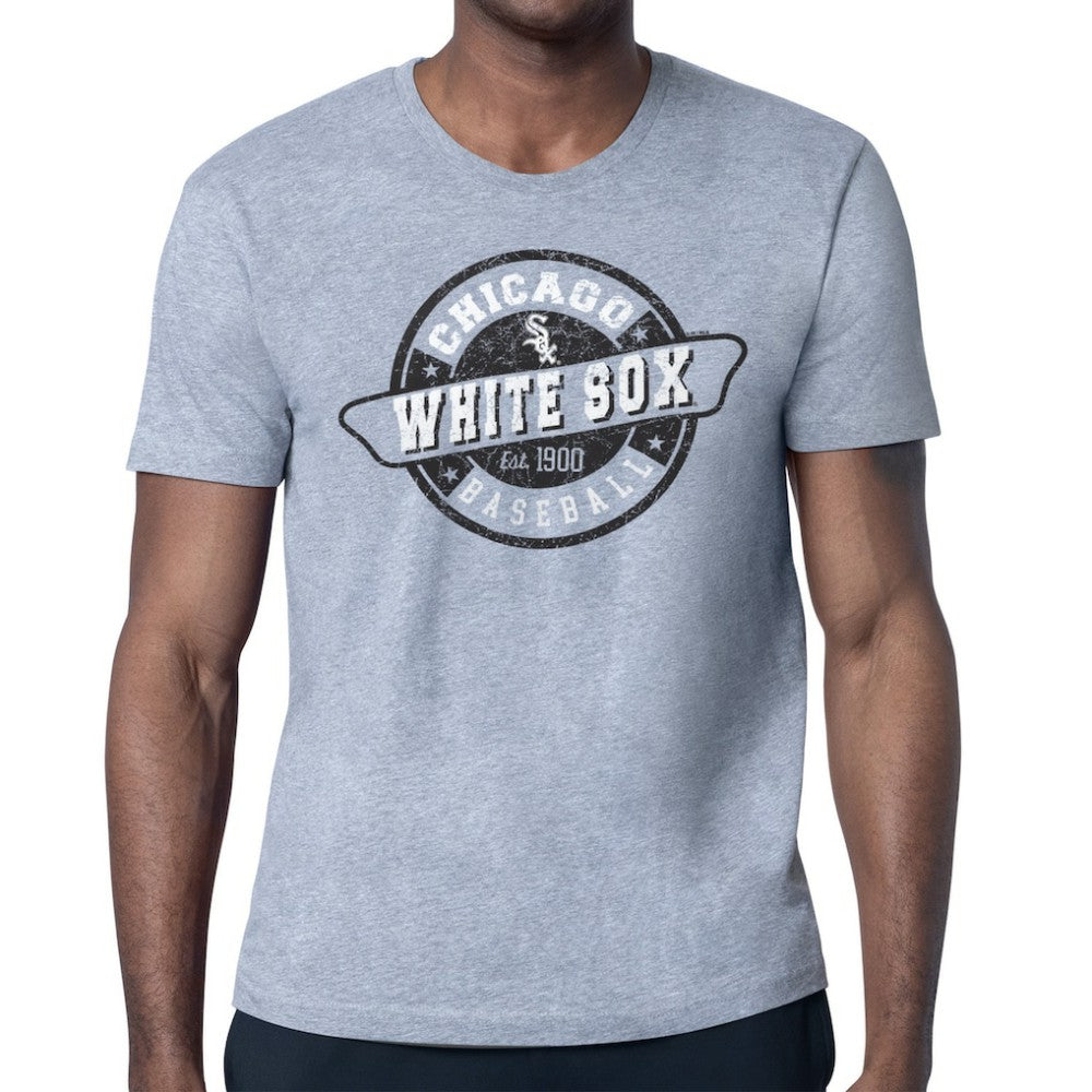 Heather Gray Chicago White Sox Starter Route 66 Team Logo T-Shirt