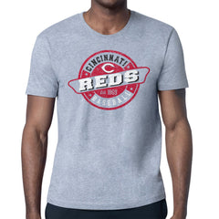 Heather Gray Cincinnati Reds Starter Route 66 Team Logo T-Shirt