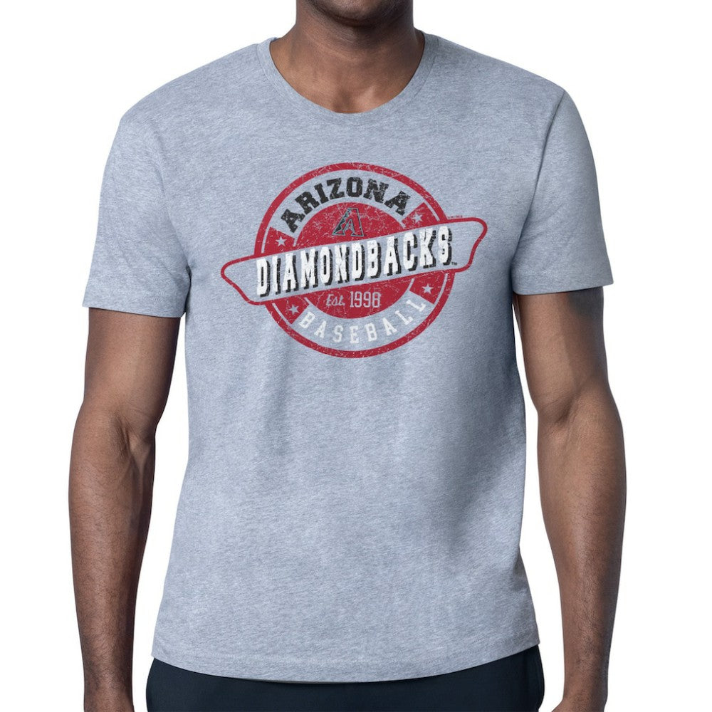Heather Gray Arizona Diamondbacks Starter Route 66 Team Logo T-Shirt
