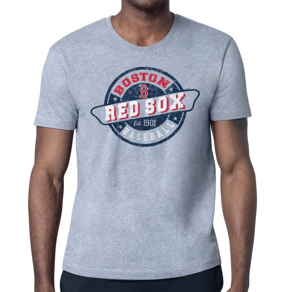 Heather Gray Boston Red Sox Starter Route 66 Team Logo T-Shirt