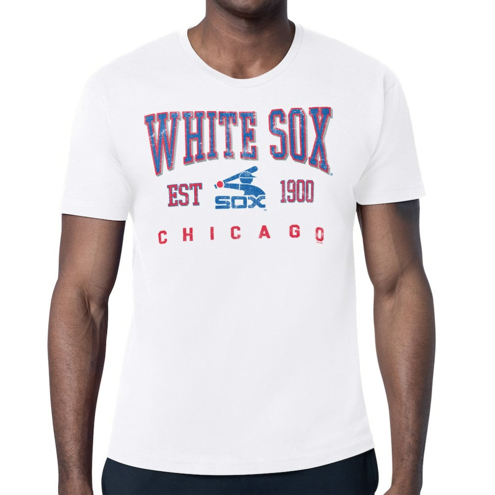 White Chicago White Sox Starter Distressed Logo T-Shirt