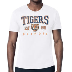 White Detroit Tigers Starter Distressed Logo T-Shirt