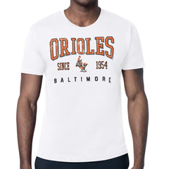White Baltimore Orioles Starter Distressed Logo T-Shirt