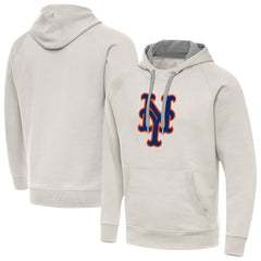 Cream New York Mets Antigua Victory Pullover Hoodie