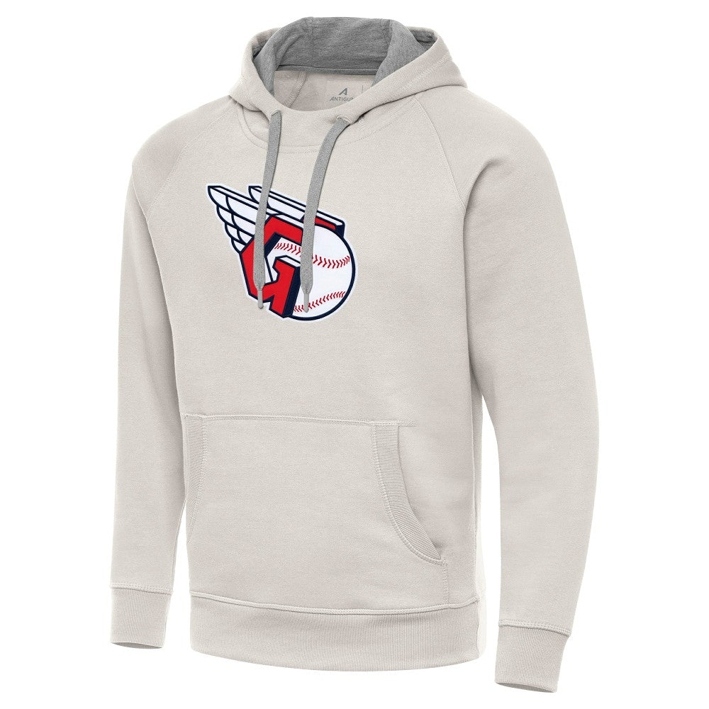 Cream Cleveland Guardians Antigua Victory Pullover Hoodie