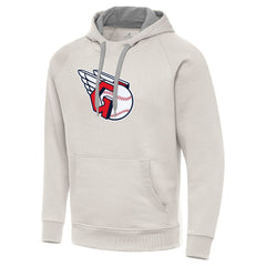 Cream Cleveland Guardians Antigua Victory Pullover Hoodie