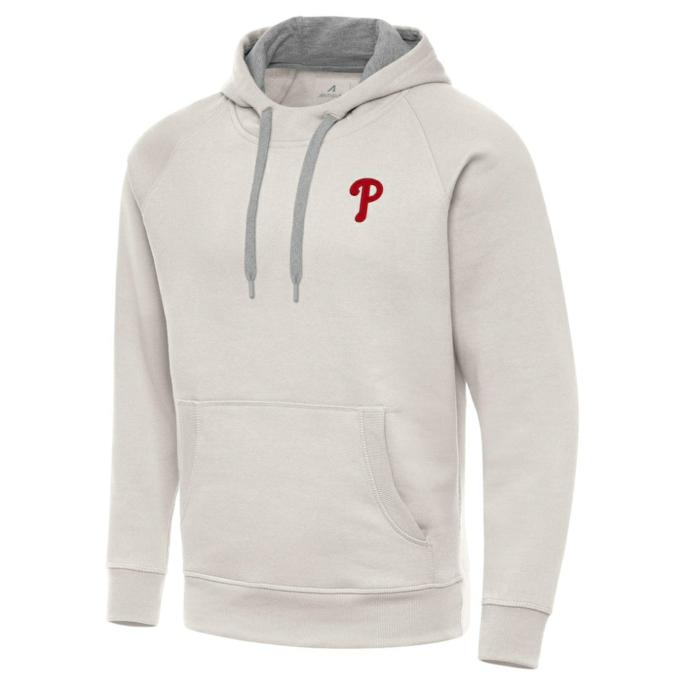 Cream Philadelphia Phillies Antigua Victory Pullover Hoodie