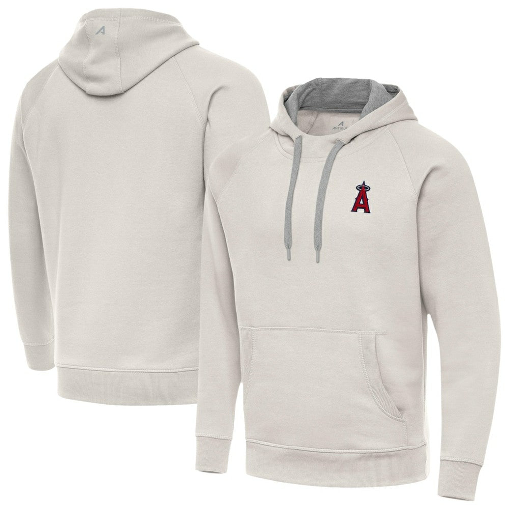 Cream Los Angeles Angels Antigua Victory Pullover Hoodie