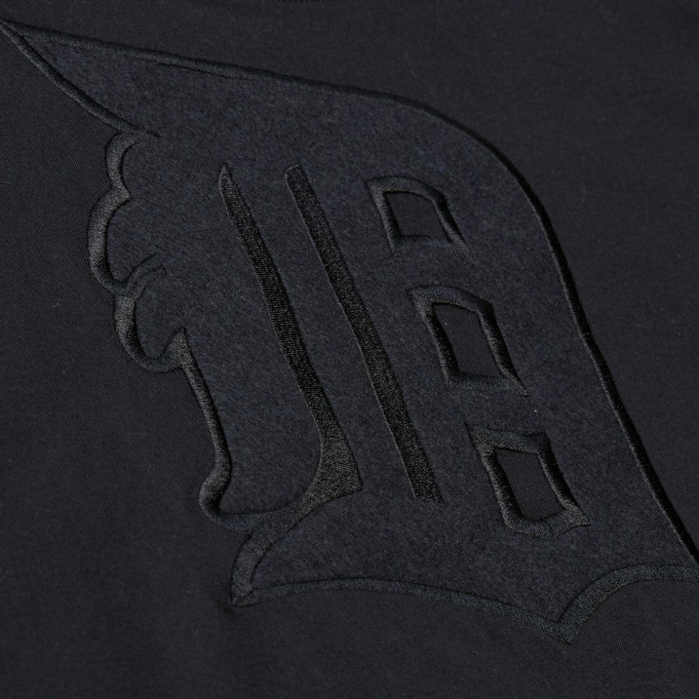 Black Detroit Tigers Mitchell & Ness Women's Cooperstown Collection Phantom Cropped T-Shirt