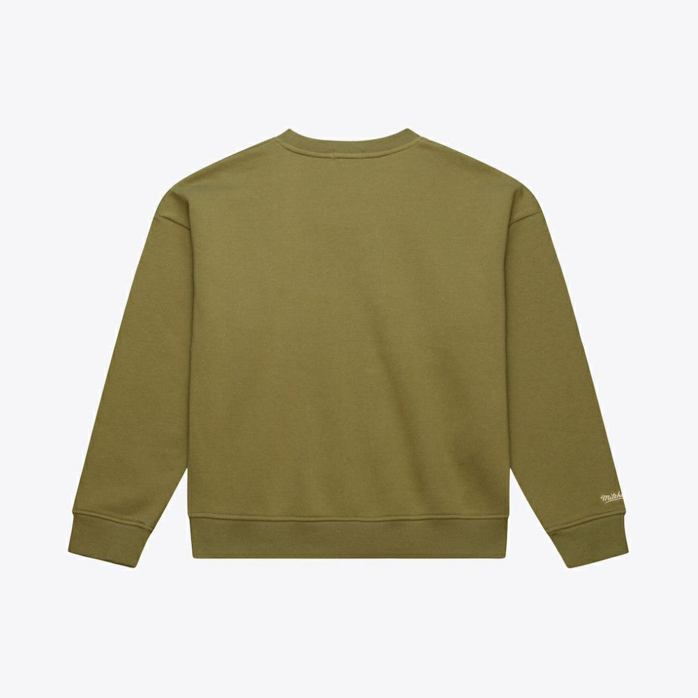 Olive New York Yankees Mitchell & Ness Women's Cooperstown Collection Fleece Sweatshirt