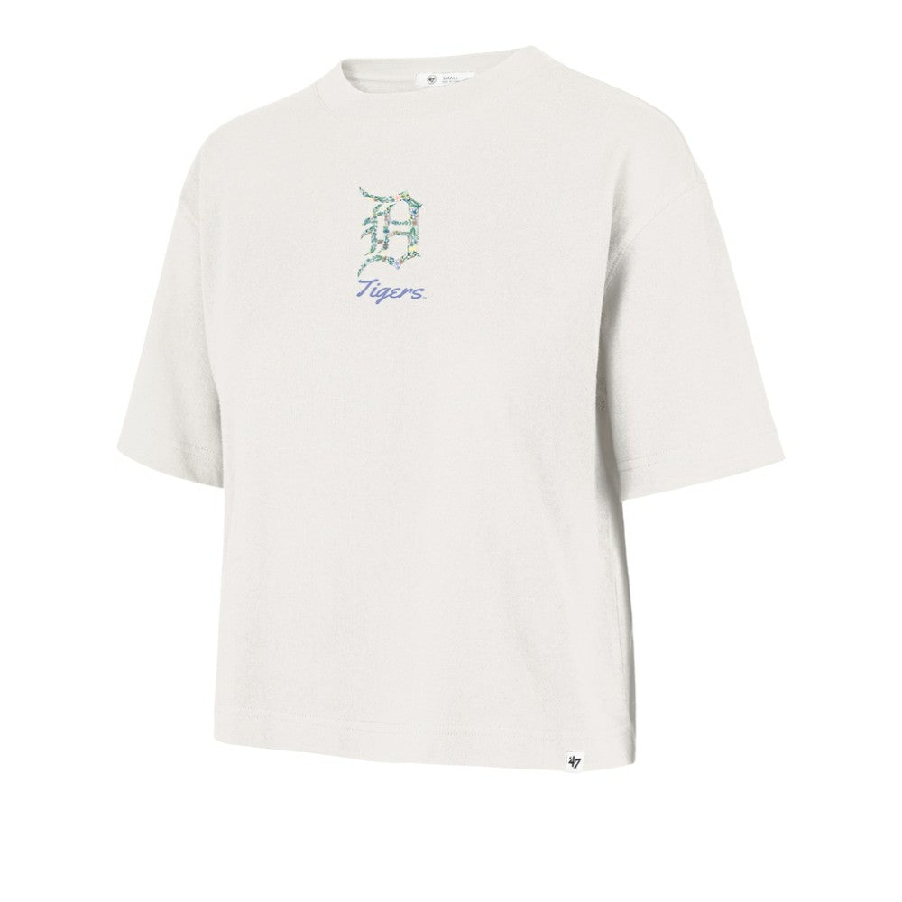 Natural Detroit Tigers '47 Women's Full Bloom Cropped T-Shirt