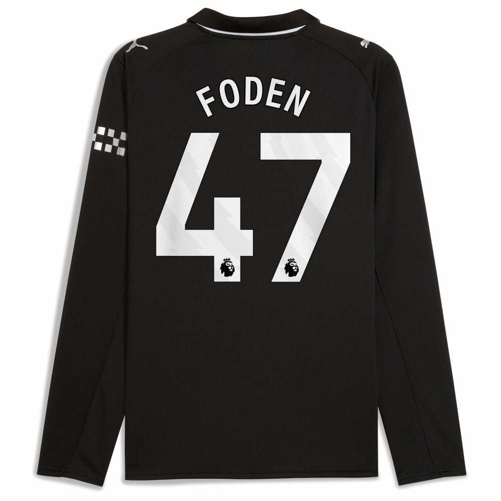 Phil Foden Manchester City Away 2025/26 Replica Long Sleeve Player Jersey