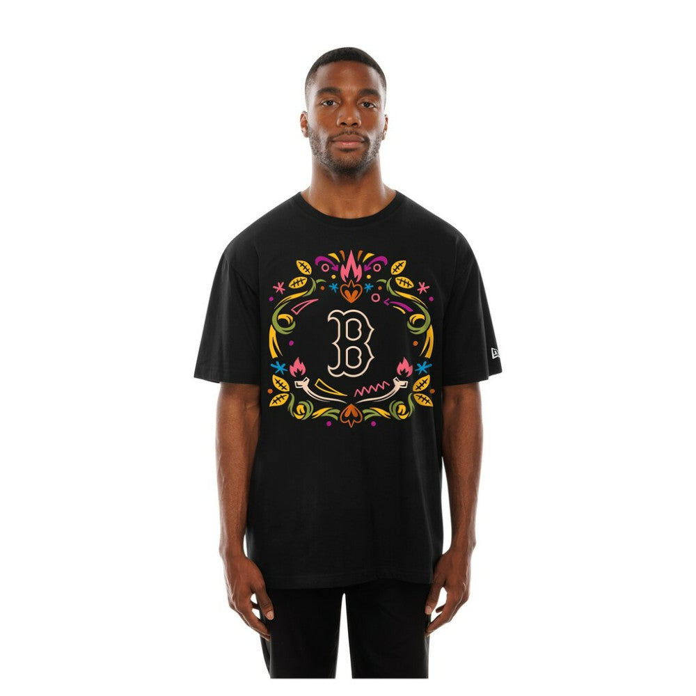Black Boston Red Sox New Era Día de los Muertos T-Shirt