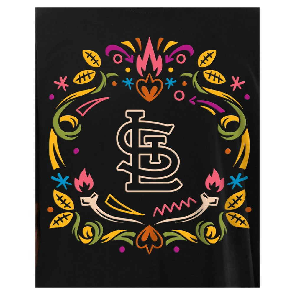 Black St. Louis Cardinals New Era Día de los Muertos T-Shirt