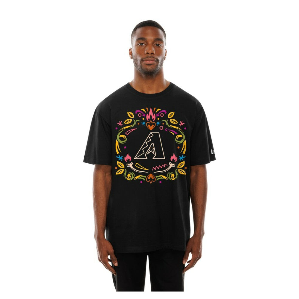 Black Arizona Diamondbacks New Era Día de los Muertos T-Shirt
