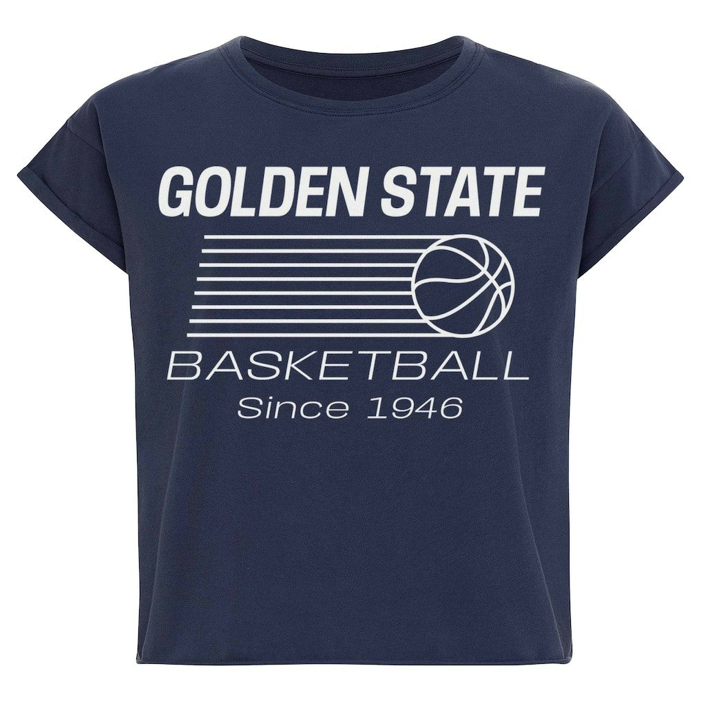 Golden State Warriors Sportiqe Women's Athletic Club Collection Alana Premium Cropped T-Shirt sale