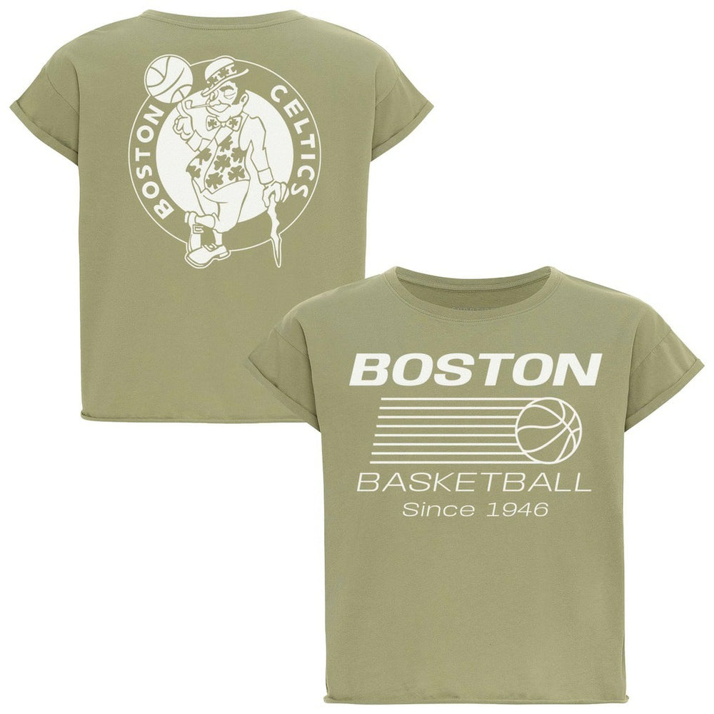 Boston Celtics Sportiqe Women's Athletic Club Collection Alana Premium Cropped T-Shirt