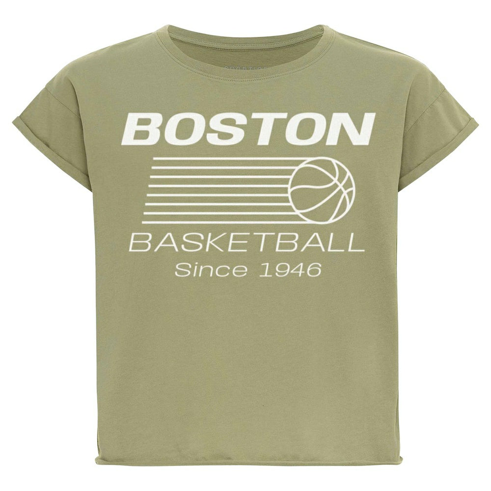 Boston Celtics Sportiqe Women's Athletic Club Collection Alana Premium Cropped T-Shirt