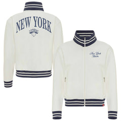 New York Knicks Sportiqe Women's Athletic Club Collection Sutton French Terry Full-Zip Jacket