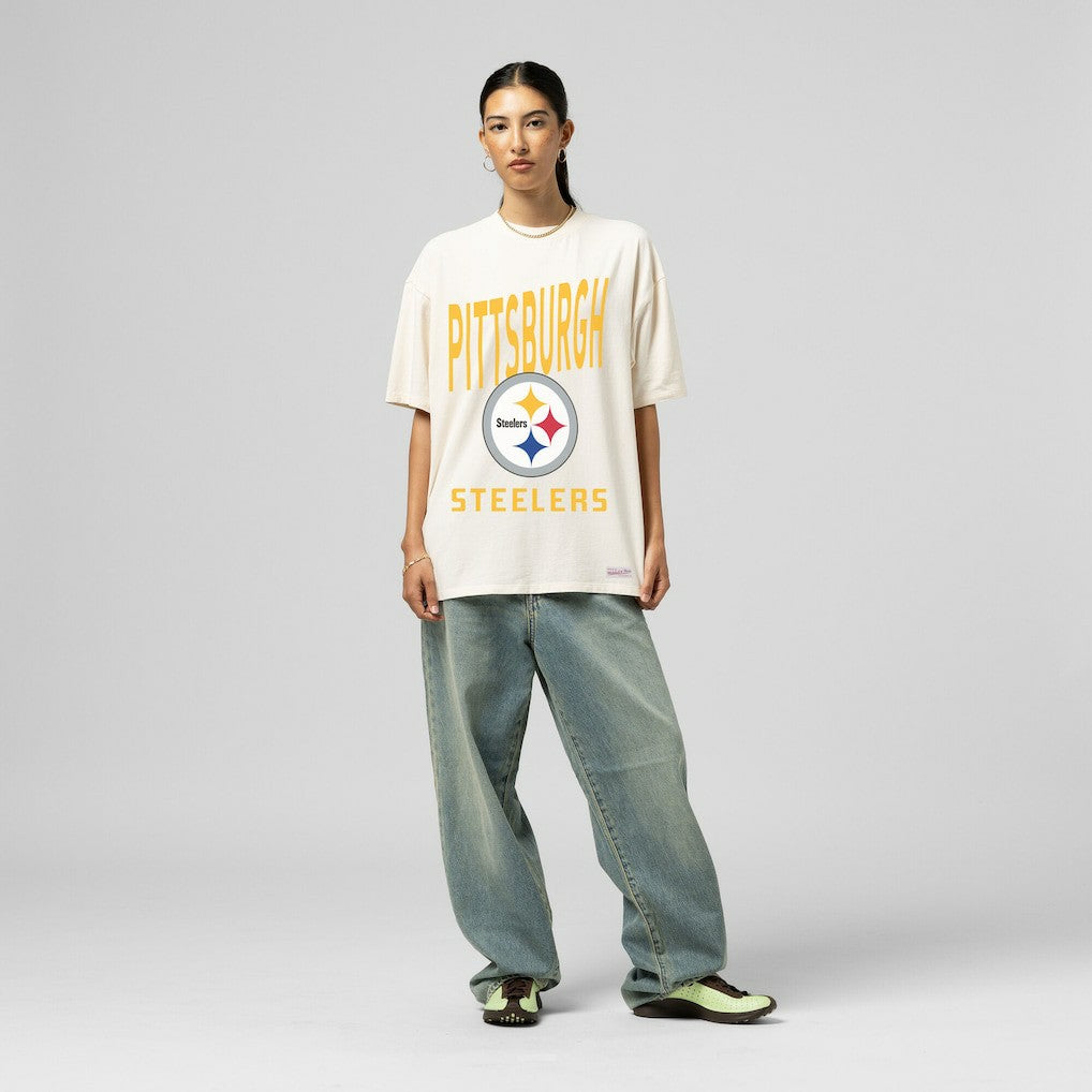 Women's Logo Rise Boyfriend T-Shirt - Pittsburgh Steelers T-shirts