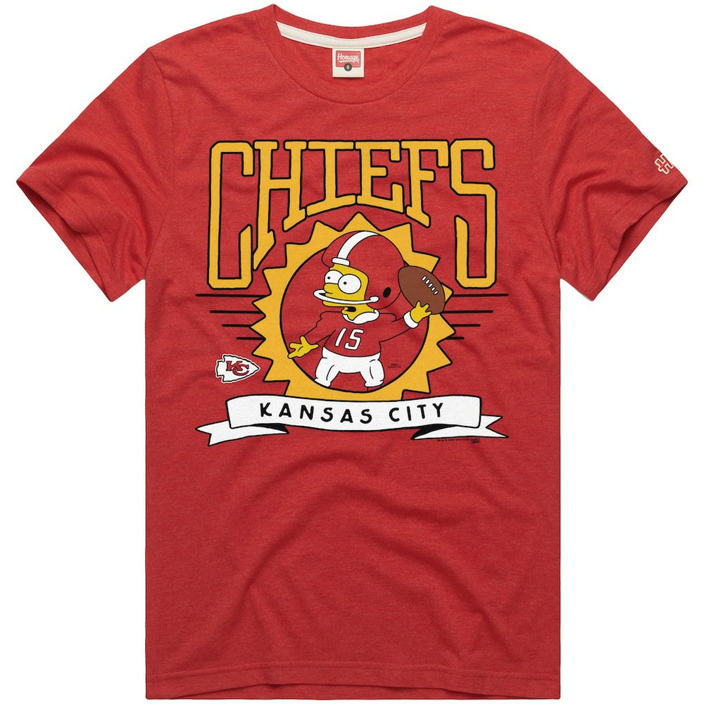 Homage x The Simpsons Unisex Tri-Blend T-Shirt - Kansas City Chiefs T-shirts
