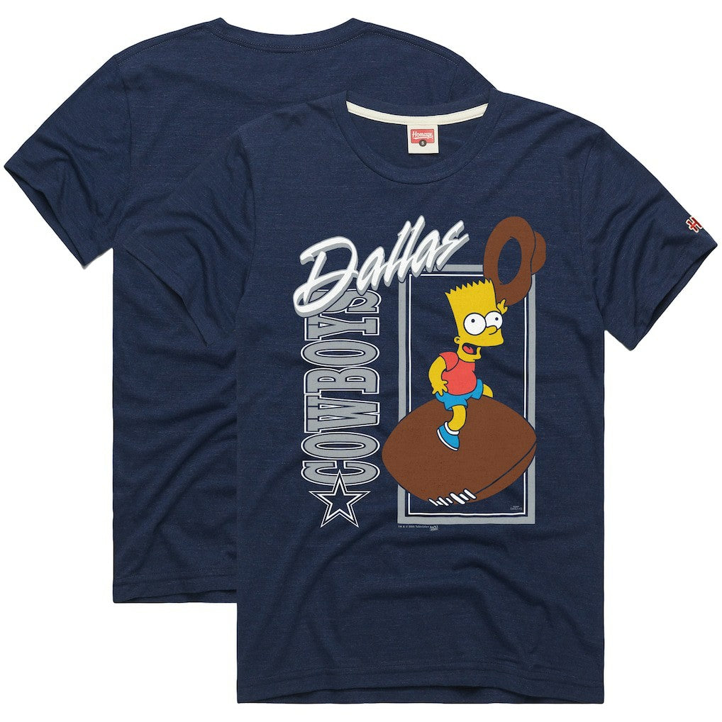 Homage x The Simpsons Unisex Tri-Blend T-Shirt - Dallas Cowboys T-shirts