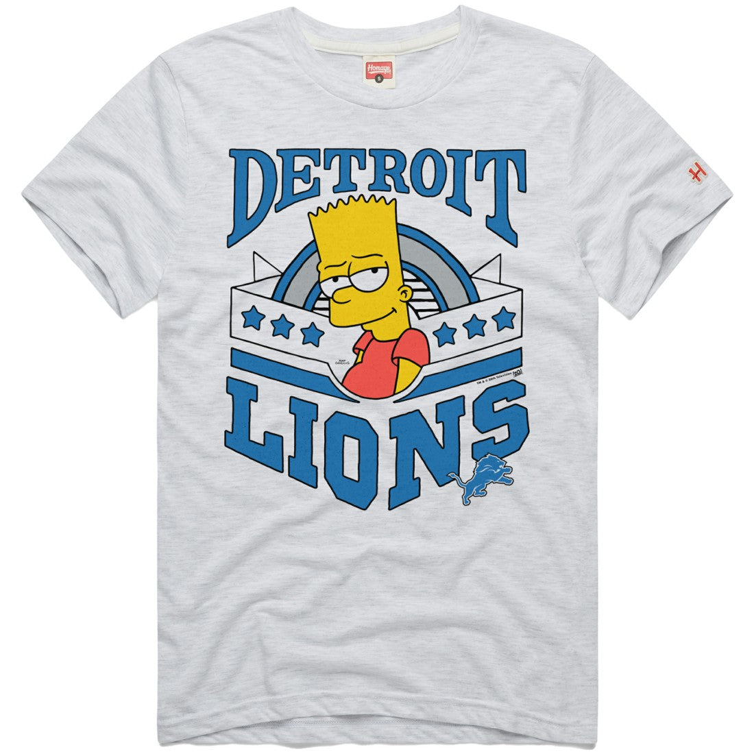 Homage x The Simpsons Unisex Tri-Blend T-Shirt - Detroit Lions T-shirts