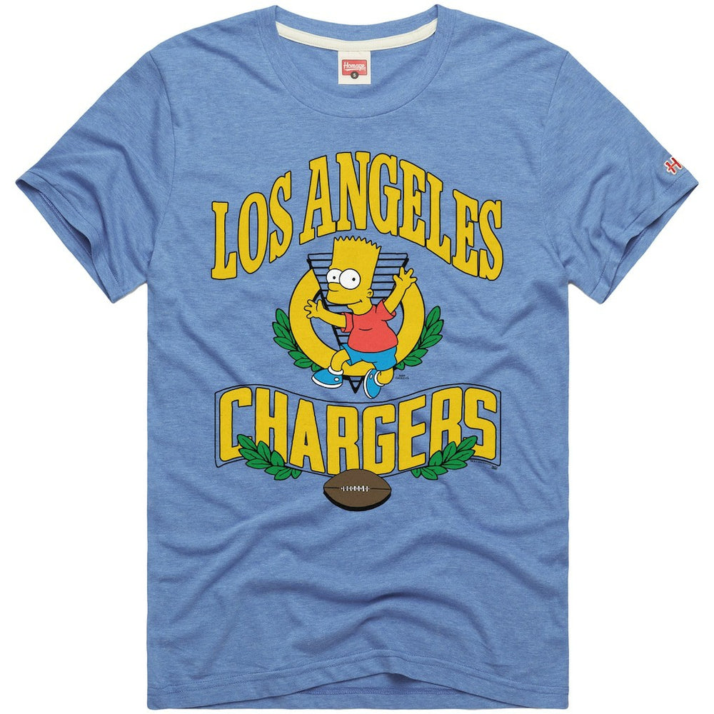 Homage x The Simpsons Unisex Tri-Blend T-Shirt - Los Angeles Chargers T-shirts
