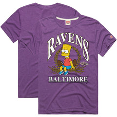 Homage x The Simpsons Unisex Tri-Blend T-Shirt - Baltimore Ravens T-shirts