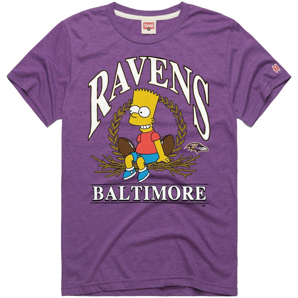 Homage x The Simpsons Unisex Tri-Blend T-Shirt - Baltimore Ravens T-shirts