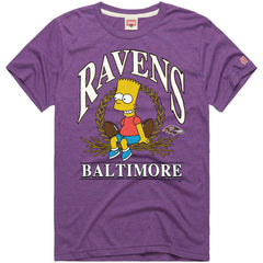Homage x The Simpsons Unisex Tri-Blend T-Shirt - Baltimore Ravens T-shirts