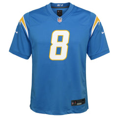 Omarion Hampton  Youth Team Game Jersey - Los Angeles Chargers Jerseys