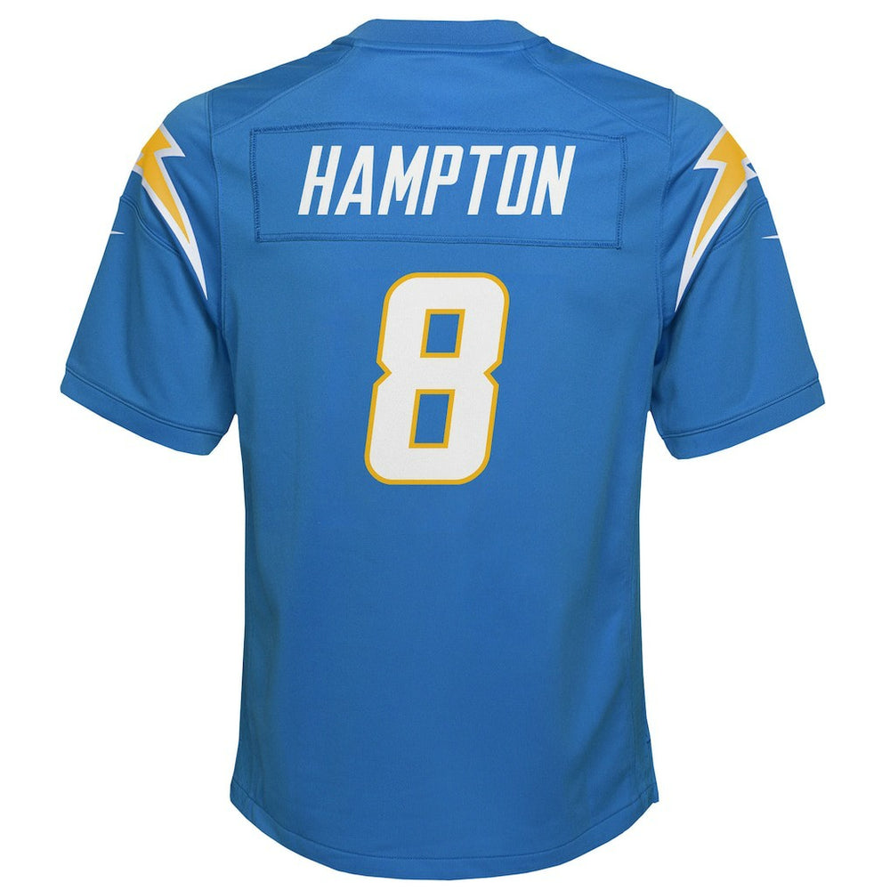 Omarion Hampton  Youth Team Game Jersey - Los Angeles Chargers Jerseys