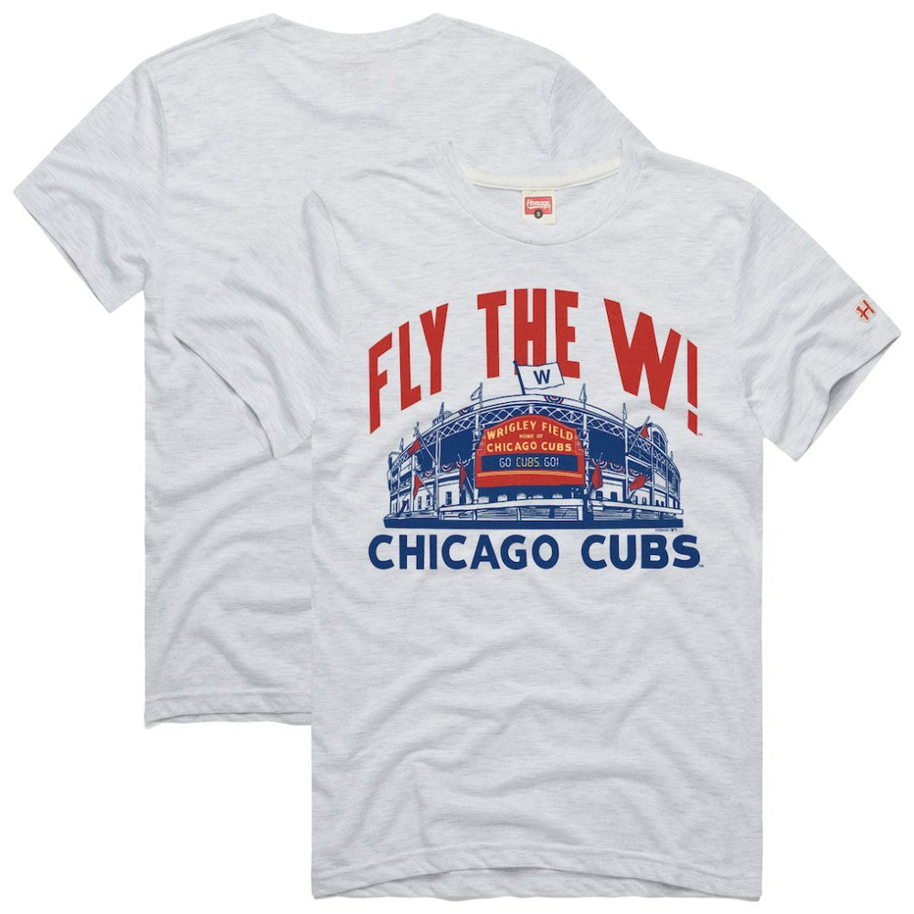 Ash Chicago Cubs Homage Hyper Local Refresh Tri-Blend T-Shirt