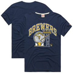Navy Milwaukee Brewers Homage Hyper Local Refresh Tri-Blend T-Shirt