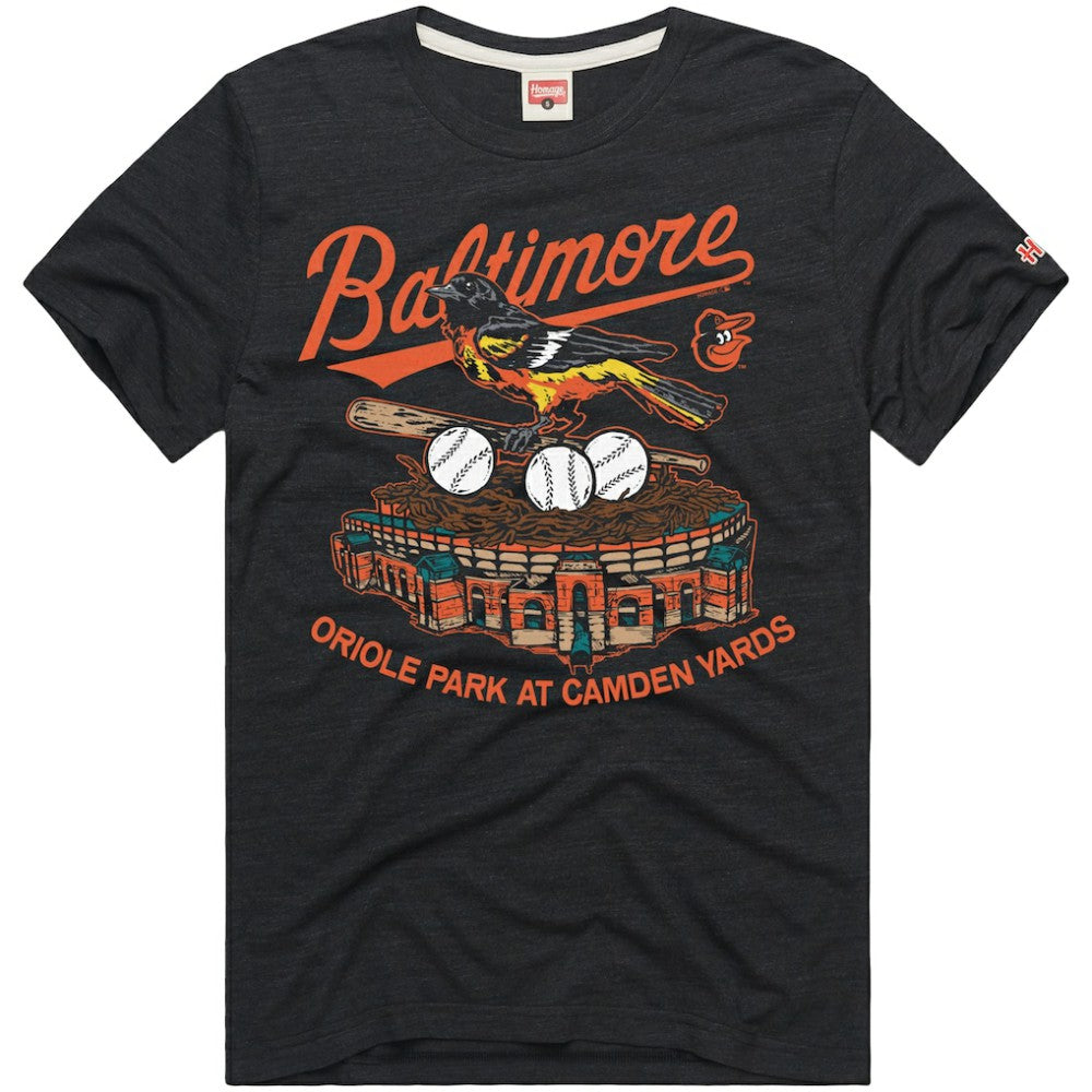 Charcoal Baltimore Orioles Homage Hyper Local Refresh T-Shirt