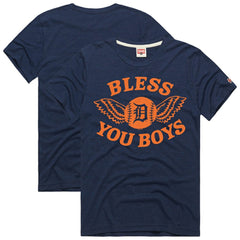 Navy Detroit Tigers Homage Hyper Local Refresh Tri-Blend T-Shirt