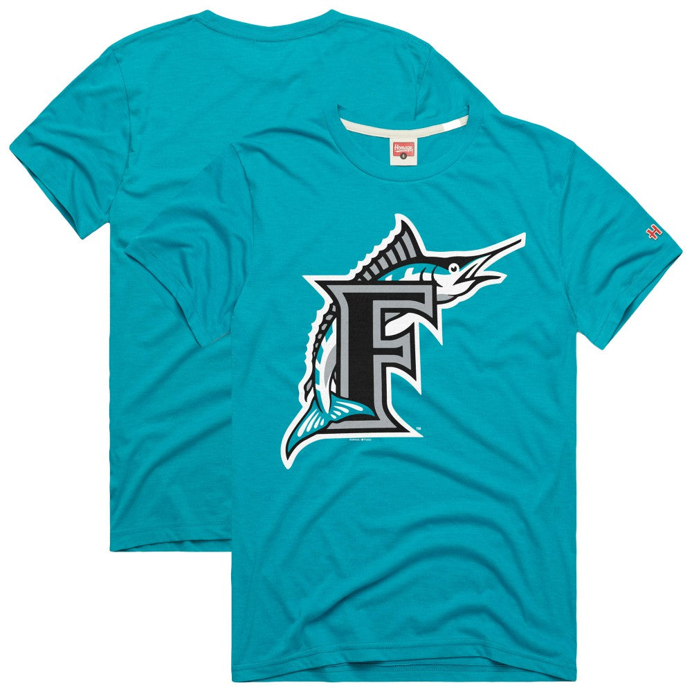 Teal Miami Marlins Homage Hyper Local Refresh T-Shirt
