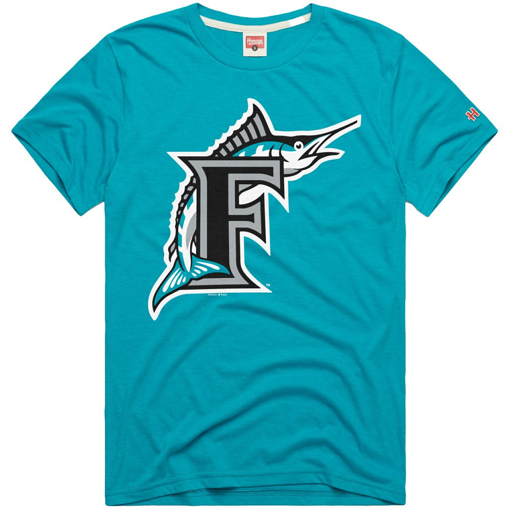 Teal Miami Marlins Homage Hyper Local Refresh T-Shirt