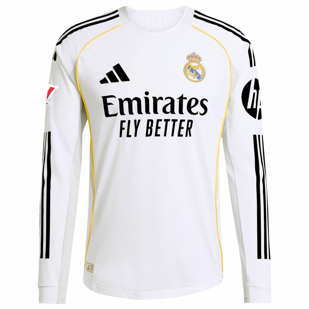 Kylian Mbappé Real Madrid 2025/26 Home Long Sleeve Player Jersey