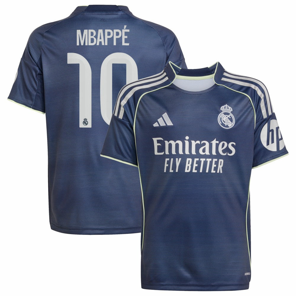 Kylian Mbappé Real Madrid Youth 2025/26 Away Replica Player Jersey