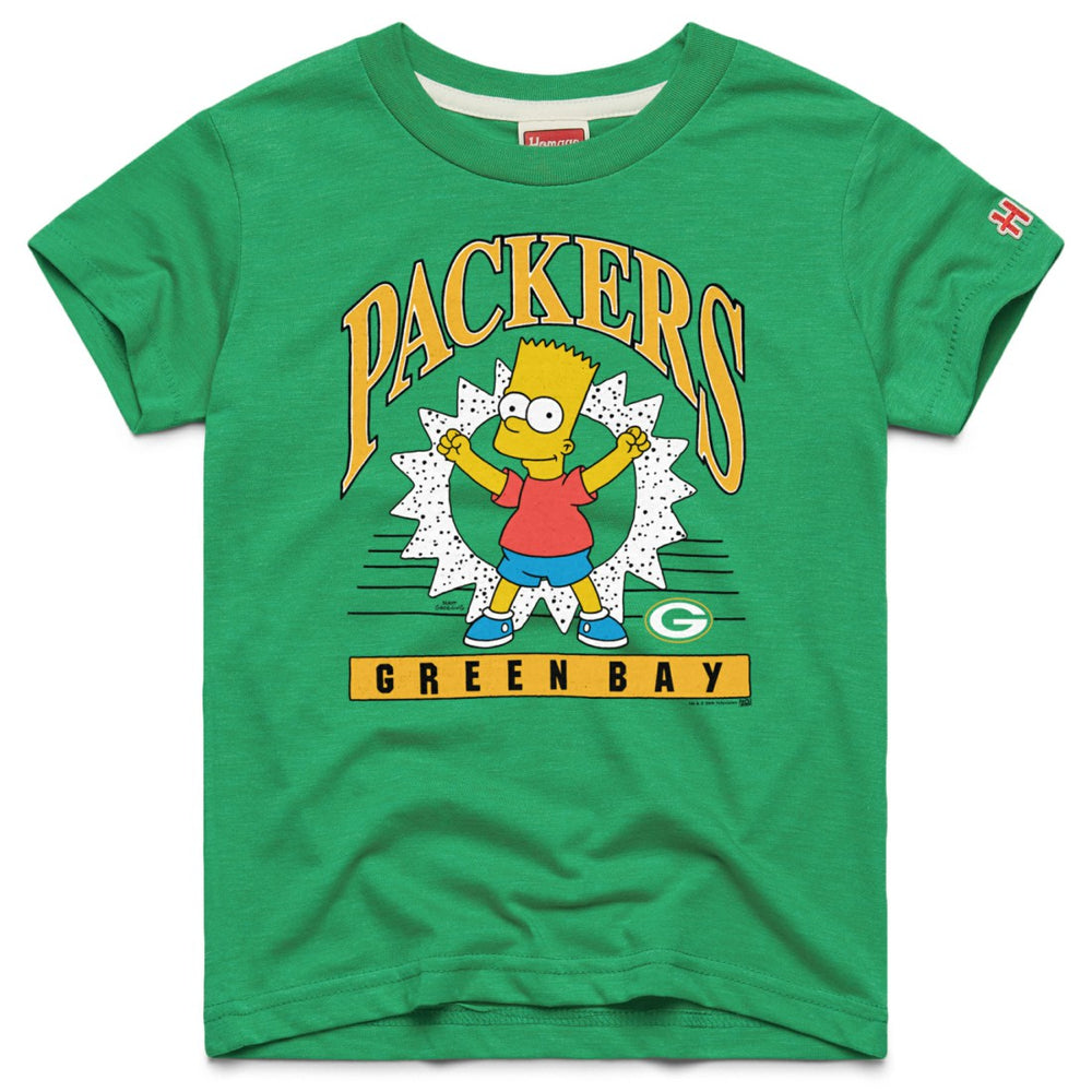 Homage x The Simpsons Youth Tri-Blend T-Shirt - Green Bay Packers T-shirts
