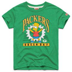 Homage x The Simpsons Youth Tri-Blend T-Shirt - Green Bay Packers T-shirts