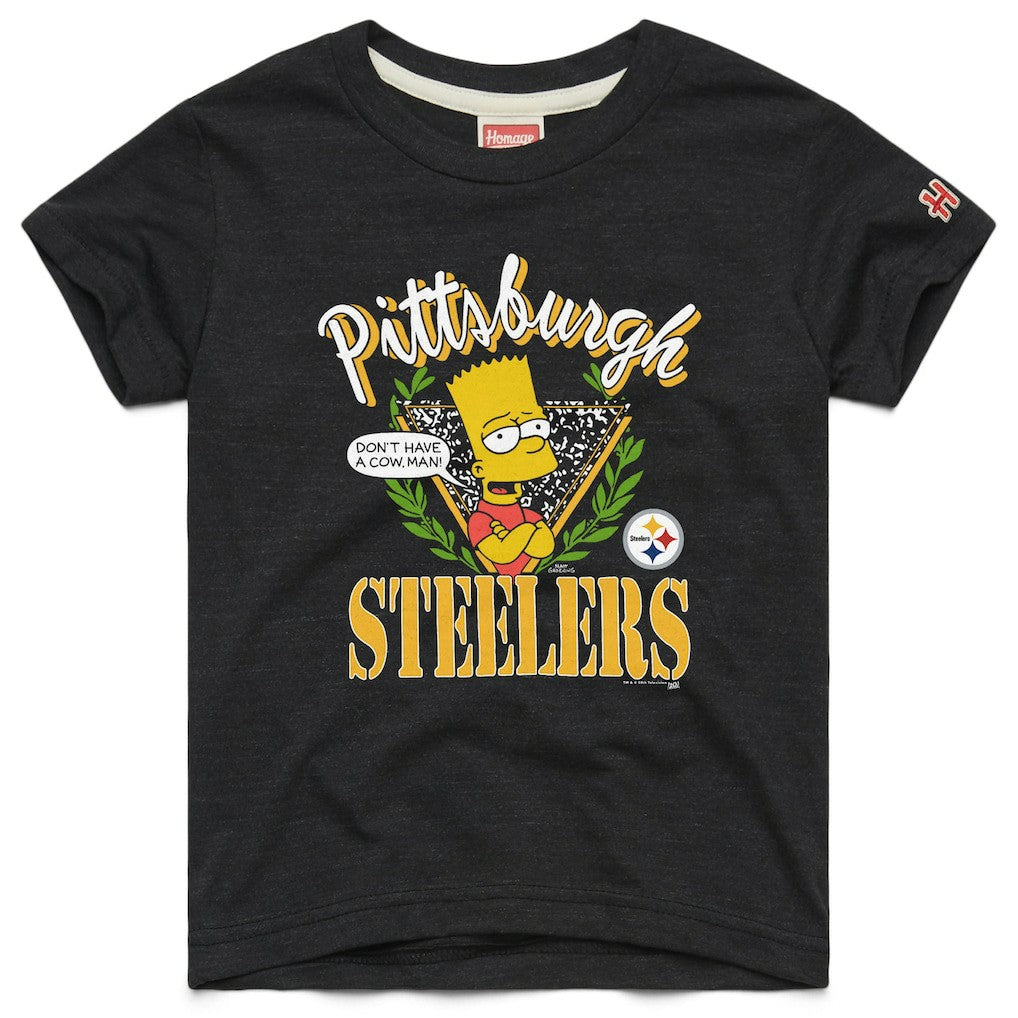 Homage x The Simpsons Youth Tri-Blend T-Shirt - Pittsburgh Steelers T-shirts