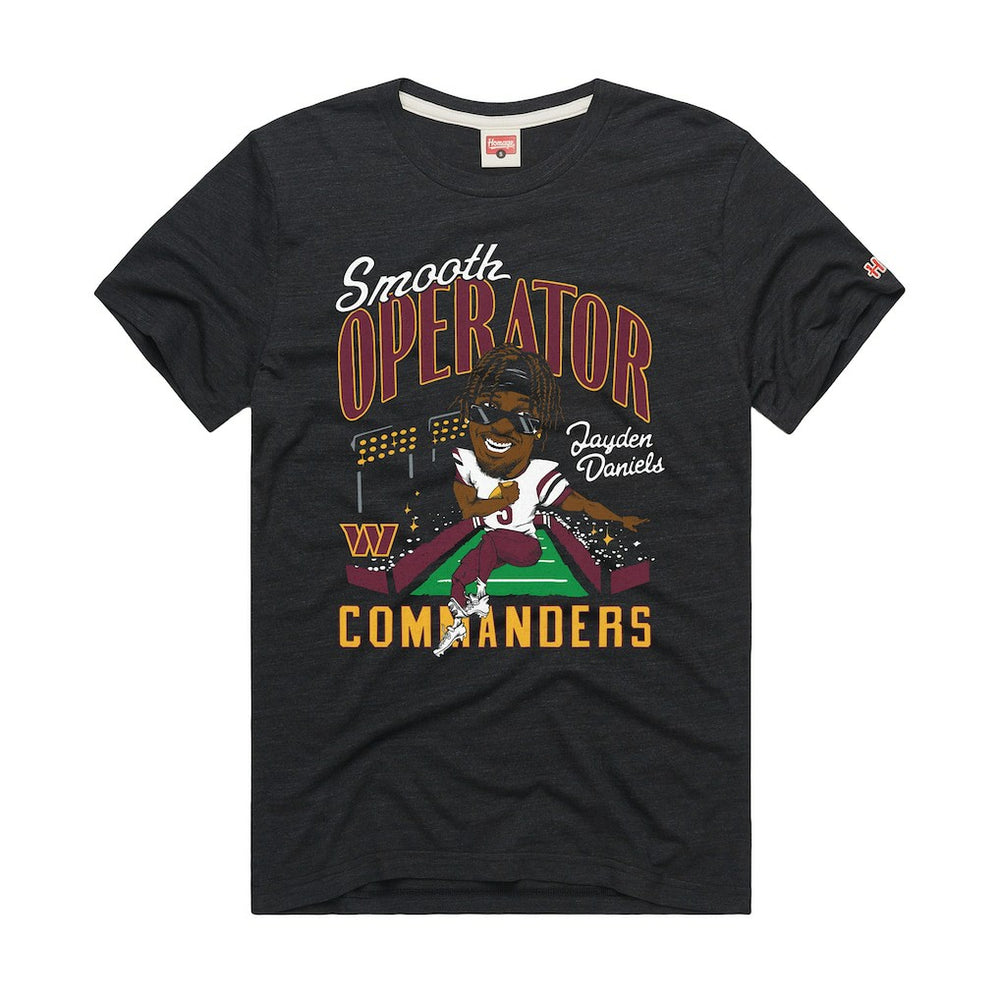 Jayden Daniels  Homage Unisex Caricature Player Graphic Tri-Blend T-Shirt - Washington Commanders T-shirts