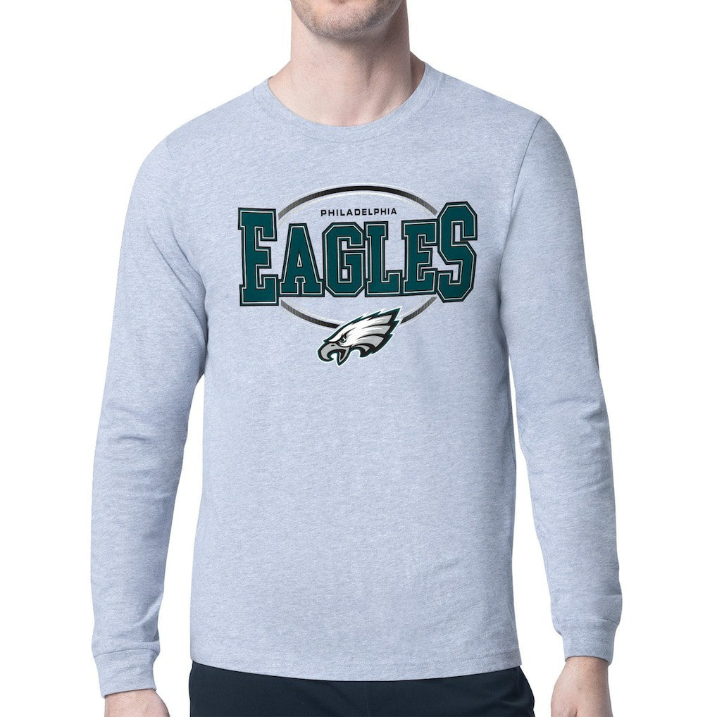 Starter Team Track Graphic Long Sleeve T-Shirt - Philadelphia Eagles T-shirts