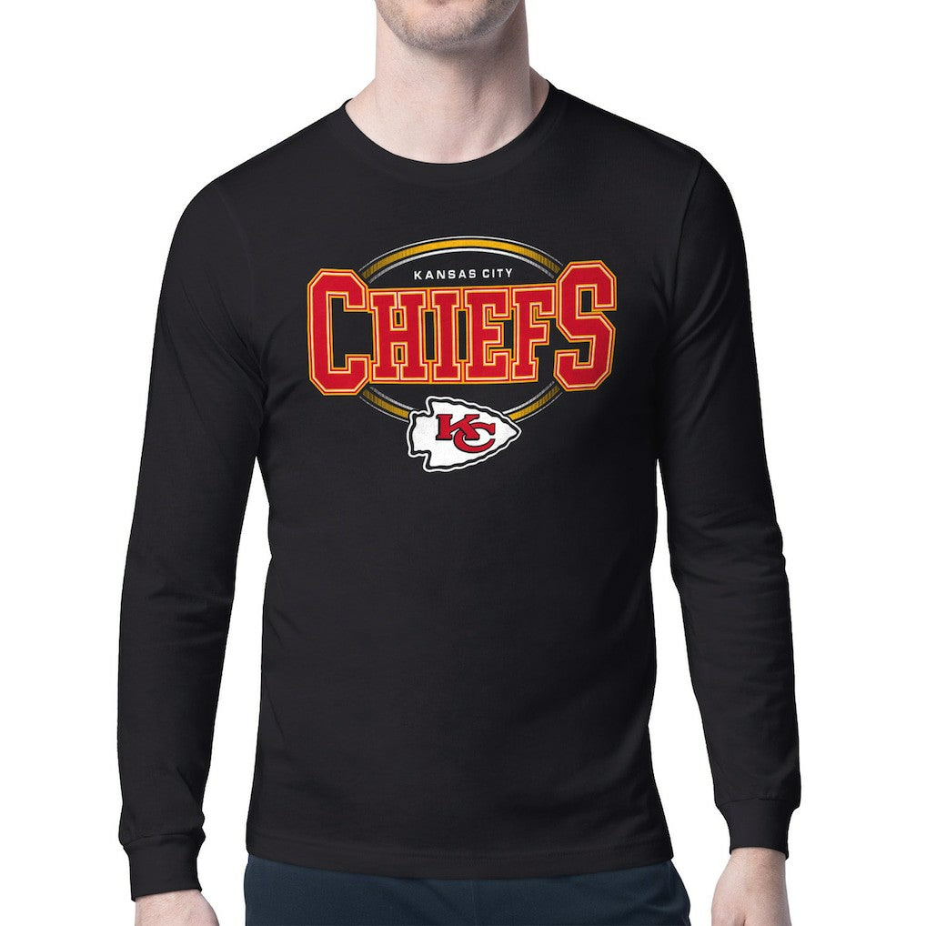 Starter Team Track Graphic Long Sleeve T-Shirt - Kansas City Chiefs T-shirts